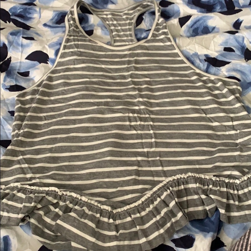 Kate Spade ruffle racer back tank NWT